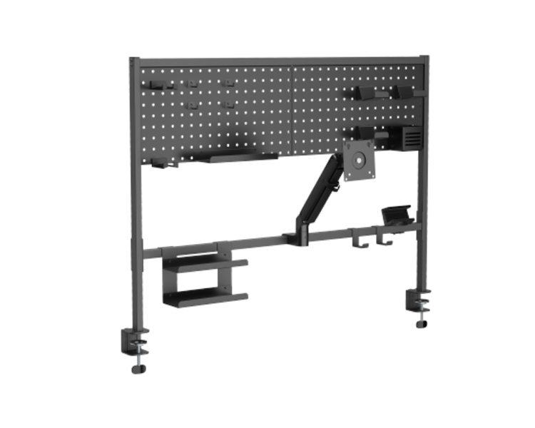 Organizer Shelf: Vertex VX-PBMA-04B Clamp-On Multi-Purpose Pegboard Organizer Shelf 17"-32" Black